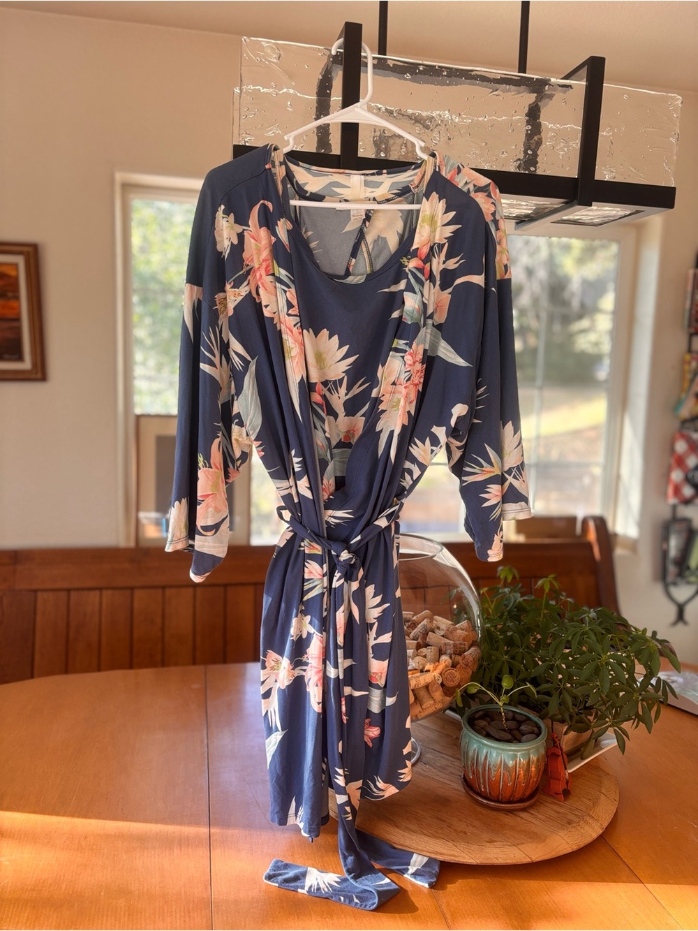Flora by Flora Nikrooz Phoebe Wrap Robe, Kimono style with matching top - Picture 2 of 11